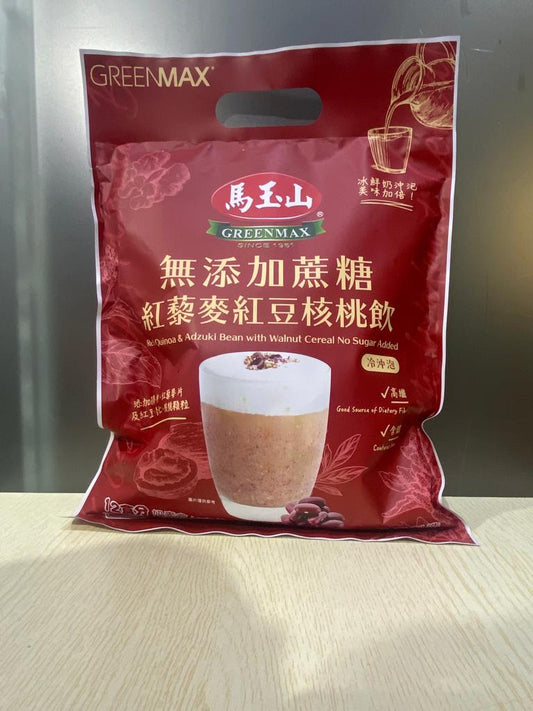 台灣產品 馬玉山 無添加蔗糖紅藜麥紅豆核桃飲 12包裝